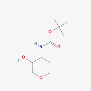 tert-Butyl (3-hydroxytetrahydro-2H-pyran-4-yl)carbamate