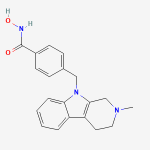 N-hydroxy-4-[(2-methyl-3,4-dihydro-1H-pyrido[3,4-b]indol-9-yl)methyl]benzamide