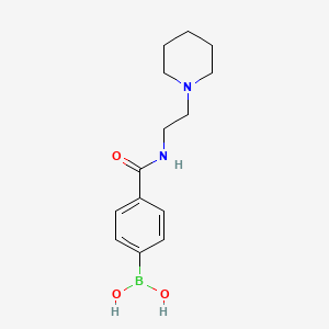 molecular formula C14H21BN2O3 B8093294 (4-((2-(Piperidin-1-yl)ethyl)carbamoyl)phenyl)boronic acid 