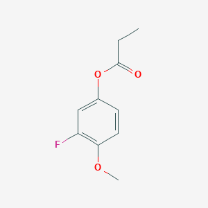 molecular formula C10H11FO3 B8093320 (3-Fluoro-4-methoxyphenyl) propanoate 