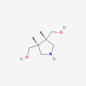 molecular formula C8H17NO2 B8093327 ((3S,4R)-3,4-dimethylpyrrolidine-3,4-diyl)dimethanol 