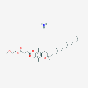 molecular formula C36H63NO6 B8093355 azane;1-O-(2-methoxyethyl) 4-O-[2,5,7,8-tetramethyl-2-(4,8,12-trimethyltridecyl)-3,4-dihydrochromen-6-yl] butanedioate 