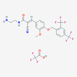 molecular formula C24H20F9N3O5 B8093383 ERRalpha Ligand-Linker Conjugates 1 