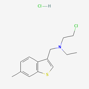 molecular formula C14H19Cl2NS B8093468 Benzo(b)thiophene-3-methylamine, N-(2-chloroethyl)-N-ethyl-6-methyl-, hydrochloride CAS No. 16662-26-3