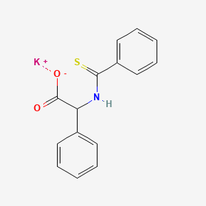 molecular formula C15H12KNO2S B8093502 Potassium;2-(benzenecarbonothioylamino)-2-phenylacetate 
