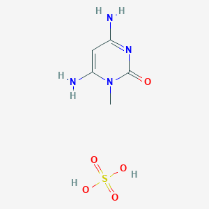 molecular formula C5H10N4O5S B8093531 4,6-Diamino-1-methylpyrimidin-2-one;sulfuric acid 