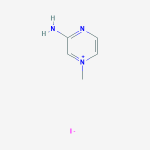 molecular formula C5H8IN3 B8093627 3-Amino-1-methylpyrazin-1-ium iodide 