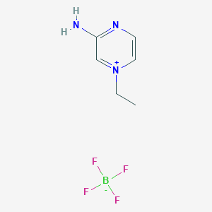 molecular formula C6H10BF4N3 B8093654 4-Ethylpyrazin-4-ium-2-amine;tetrafluoroborate 