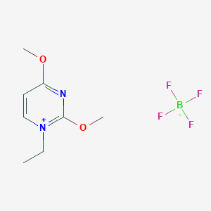 molecular formula C8H13BF4N2O2 B8093682 1-Ethyl-2,4-dimethoxypyrimidin-1-ium;tetrafluoroborate 
