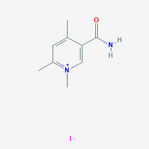 molecular formula C9H13IN2O B8093698 1,4,6-Trimethylpyridin-1-ium-3-carboxamide;iodide 
