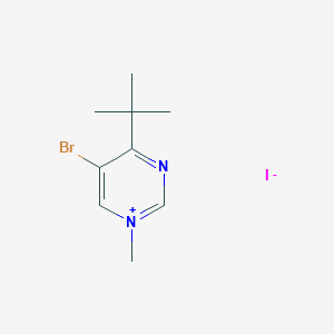 molecular formula C9H14BrIN2 B8093703 5-Bromo-4-tert-butyl-1-methylpyrimidin-1-ium;iodide 