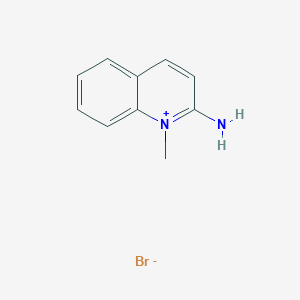 molecular formula C10H11BrN2 B8093707 1-Methylquinolin-1-ium-2-amine;bromide 
