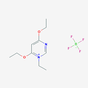 molecular formula C10H17BF4N2O2 B8093725 4,6-Diethoxy-1-ethylpyrimidin-1-ium;tetrafluoroborate 