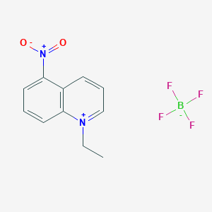 molecular formula C11H11BF4N2O2 B8093739 1-Ethyl-5-nitroquinolin-1-ium;tetrafluoroborate 