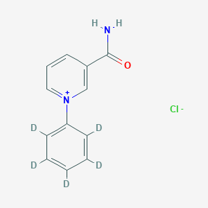 molecular formula C12H11ClN2O B8093751 1-(2,3,4,5,6-Pentadeuteriophenyl)pyridin-1-ium-3-carboxamide;chloride 