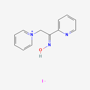 molecular formula C12H12IN3O B8093762 (NE)-N-(2-pyridin-1-ium-1-yl-1-pyridin-2-ylethylidene)hydroxylamine;iodide 
