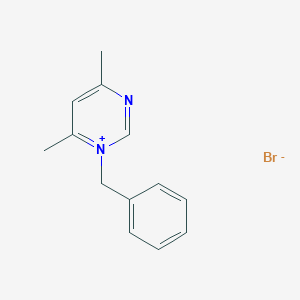 molecular formula C13H15BrN2 B8093786 1-Benzyl-4,6-dimethylpyrimidin-1-ium;bromide 