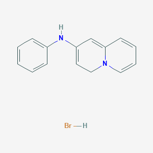 molecular formula C15H15BrN2 B8093801 N-phenyl-4H-quinolizin-2-amine;hydrobromide 