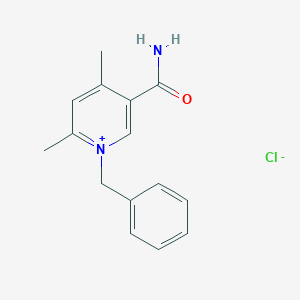 molecular formula C15H17ClN2O B8093815 5-(Aminocarbonyl)-1-benzyl-2,4-dimethylpyridinium 