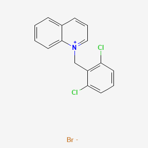 molecular formula C16H12BrCl2N B8093827 1-[(2,6-Dichlorophenyl)methyl]quinolin-1-ium;bromide 