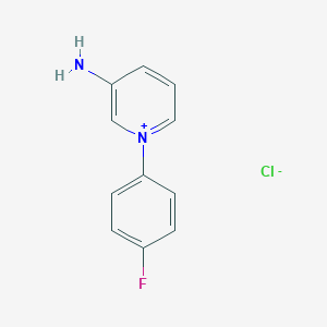 molecular formula C11H10ClFN2 B8093841 1-(4-Fluorophenyl)pyridin-1-ium-3-amine;chloride 