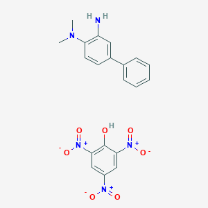 molecular formula C20H19N5O7 B8093852 1-N,1-N-dimethyl-4-phenylbenzene-1,2-diamine;2,4,6-trinitrophenol 