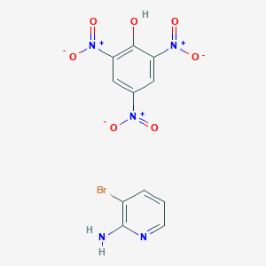 molecular formula C11H8BrN5O7 B8093919 3-Bromopyridin-2-amine;2,4,6-trinitrophenol 