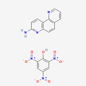 molecular formula C18H12N6O7 B8093975 1,7-Phenanthrolin-8-amine;2,4,6-trinitrophenol 