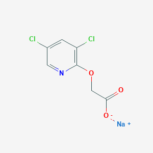 molecular formula C7H4Cl2NNaO3 B8093982 Sodium;2-(3,5-dichloropyridin-2-yl)oxyacetate 