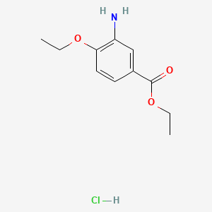 molecular formula C11H16ClNO3 B8094013 Ethyl 3-amino-4-ethoxybenzoate;hydrochloride 