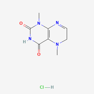 molecular formula C8H11ClN4O2 B8094052 1,5-dimethyl-6H-pteridine-2,4-dione;hydrochloride 