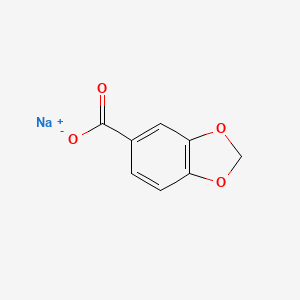 molecular formula C8H5NaO4 B8094071 sodium;1,3-benzodioxole-5-carboxylate 