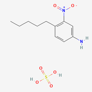 molecular formula C11H18N2O6S B8094086 3-Nitro-4-pentylaniline;sulfuric acid 