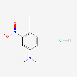 4-tert-butyl-N,N-dimethyl-3-nitroaniline;hydrochloride