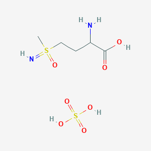 molecular formula C5H14N2O7S2 B8094134 2-Amino-4-(methylsulfonimidoyl)butanoic acid;sulfuric acid 