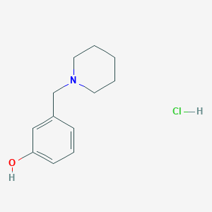 molecular formula C12H18ClNO B8094144 3-(Piperidin-1-ylmethyl)phenol;hydrochloride 