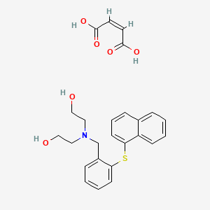 molecular formula C25H27NO6S B8094149 (Z)-but-2-enedioic acid;2-[2-hydroxyethyl-[(2-naphthalen-1-ylsulfanylphenyl)methyl]amino]ethanol 