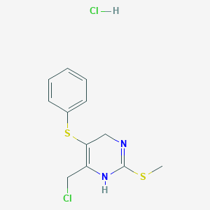 6-(Chloromethyl)-2-methylsulfanyl-5-phenylsulfanyl-1,4-dihydropyrimidine;hydrochloride