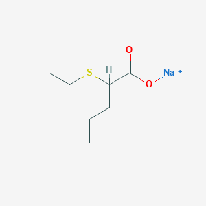 molecular formula C7H13NaO2S B8094185 Sodium;2-ethylsulfanylpentanoate 