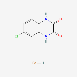 molecular formula C8H6BrClN2O2 B8094195 6-Chloro-1,4-dihydroquinoxaline-2,3-dione;hydrobromide 