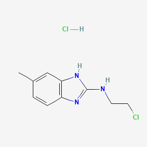 molecular formula C10H13Cl2N3 B8094204 N-(2-chloroethyl)-6-methyl-1H-benzimidazol-2-amine;hydrochloride 