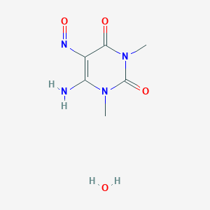 molecular formula C6H10N4O4 B8094218 1,3-Dimethyl-4-amino-5-nitrosouracil monohydrate 