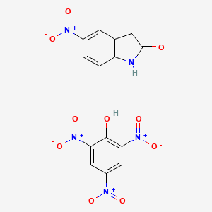 molecular formula C14H9N5O10 B8094244 5-Nitro-1,3-dihydroindol-2-one;2,4,6-trinitrophenol 