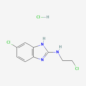 molecular formula C9H10Cl3N3 B8094253 (5-Chloro-1H-benzoimidazol-2-yl)-(2-chloro-ethyl)-amine 