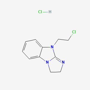 molecular formula C11H13Cl2N3 B8094256 4-(2-Chloroethyl)-1,2-dihydroimidazo[1,2-a]benzimidazole;hydrochloride 