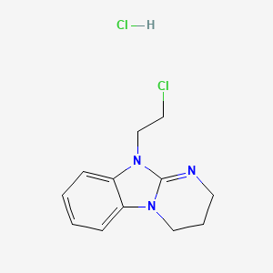 molecular formula C12H15Cl2N3 B8094264 10-(2-chloroethyl)-3,4-dihydro-2H-pyrimido[1,2-a]benzimidazole;hydrochloride CAS No. 753479-69-5