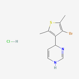 molecular formula C10H12BrClN2S B8094300 4-(4-Bromo-2,5-dimethylthiophen-3-yl)-1,4-dihydropyrimidine;hydrochloride 