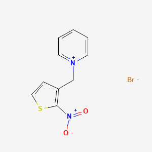 1-[(2-Nitrothiophen-3-yl)methyl]pyridin-1-ium;bromide