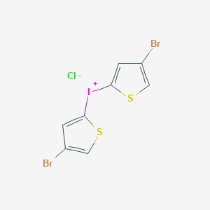 molecular formula C8H4Br2ClIS2 B8094316 Bis(4-bromothiophen-2-yl)iodanium;chloride 