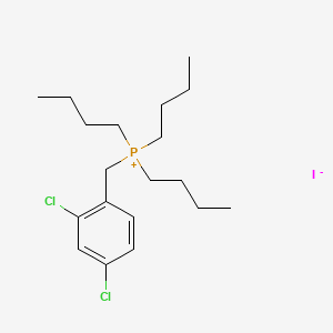 molecular formula C19H32Cl2IP B8094354 Tributyl-[(2,4-dichlorophenyl)methyl]phosphanium;iodide 